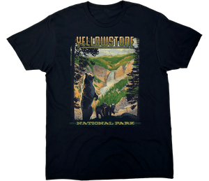YELLOWSTONE NATIONAL PARK FALLS GRIZZLY SOLID TEE