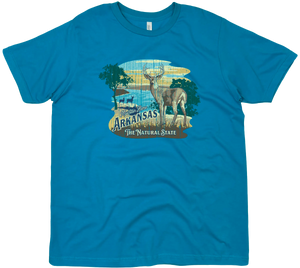 MOUNTAIN HOME ARKANSAS WHITE TAIL BUCK SOLID TEE