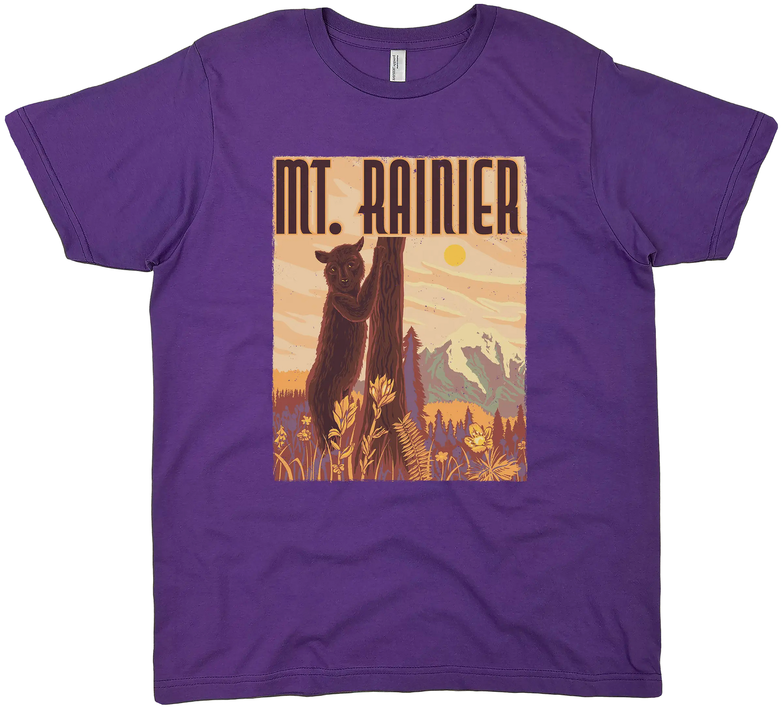 MOUNT RAINIER BEAR SOLID TEE