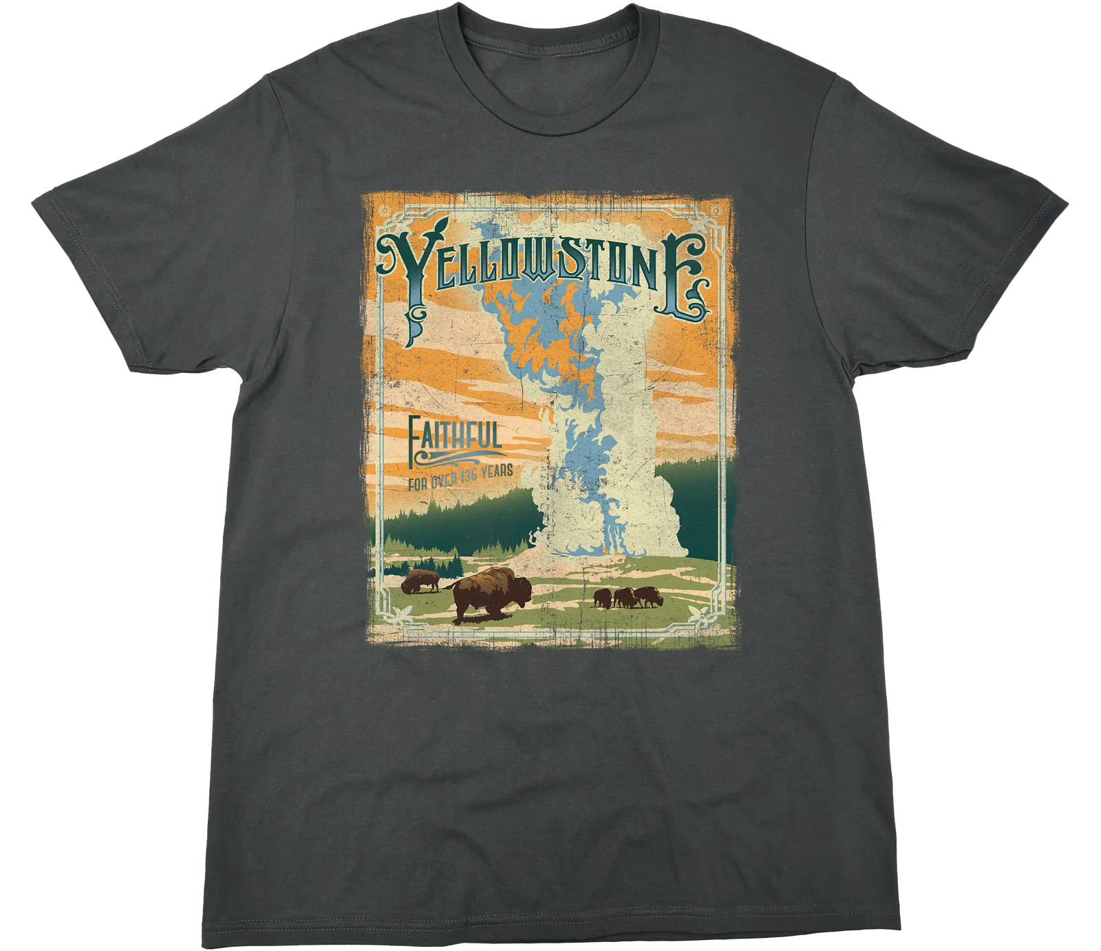 YELLOWSTONE NATIONAL PARK FAITHFUL SOLID TEE