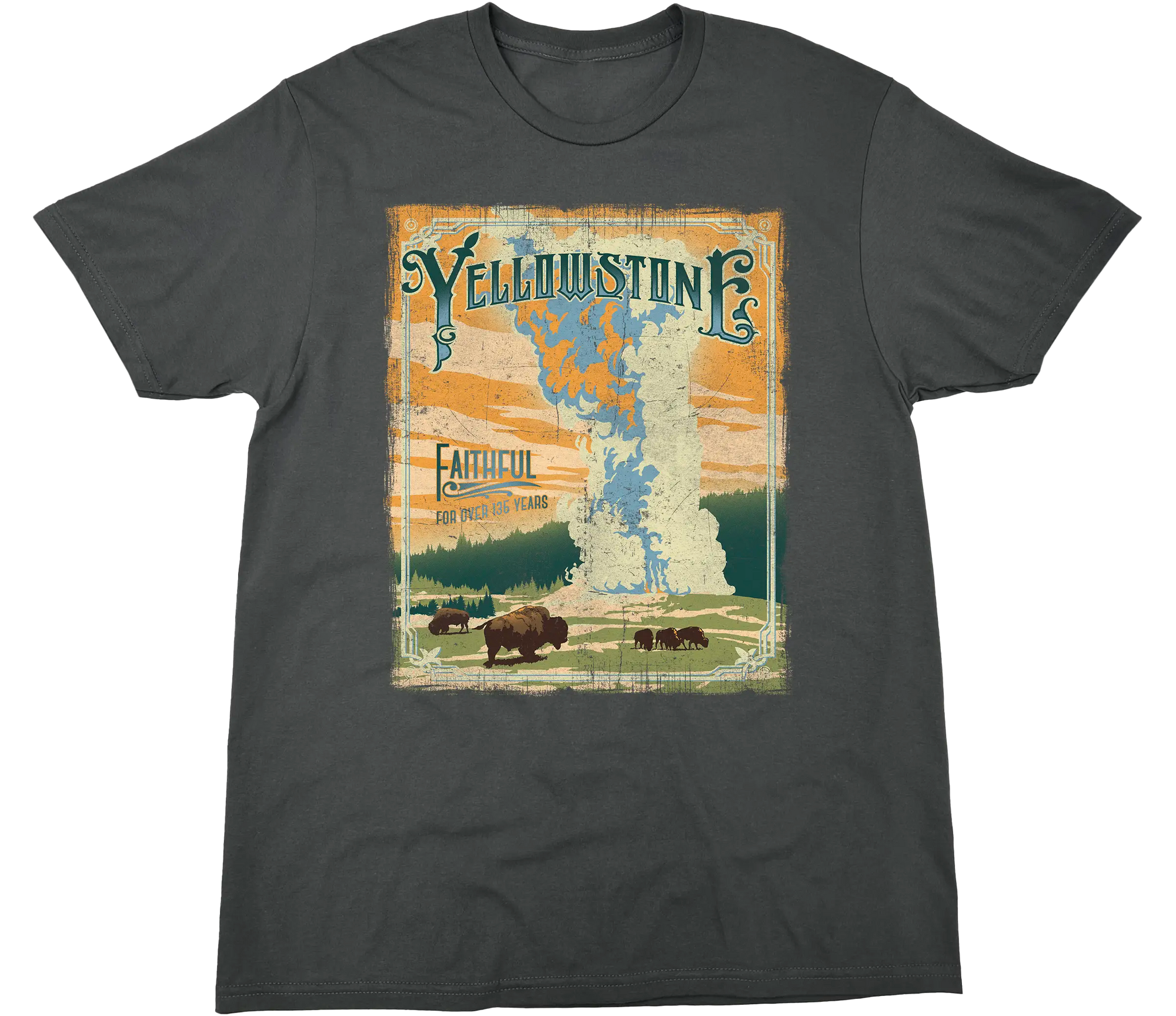 YELLOWSTONE NATIONAL PARK FAITHFUL SOLID TEE