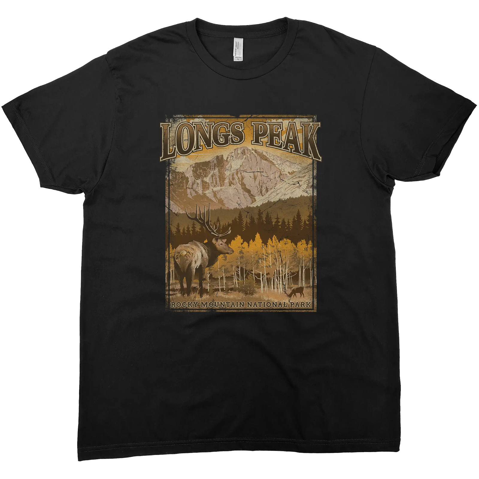 ROCKY MOUNTAIN NATIONAL PARK LONGS PEAK SOLID TEE