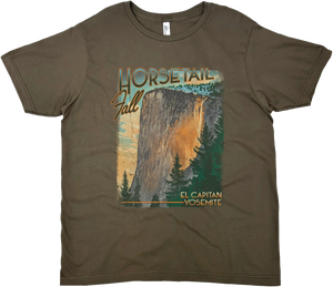 HORSETAIL FALL EL CAPITAN YOSEMITE NATIONAL PARK SOLID TEE