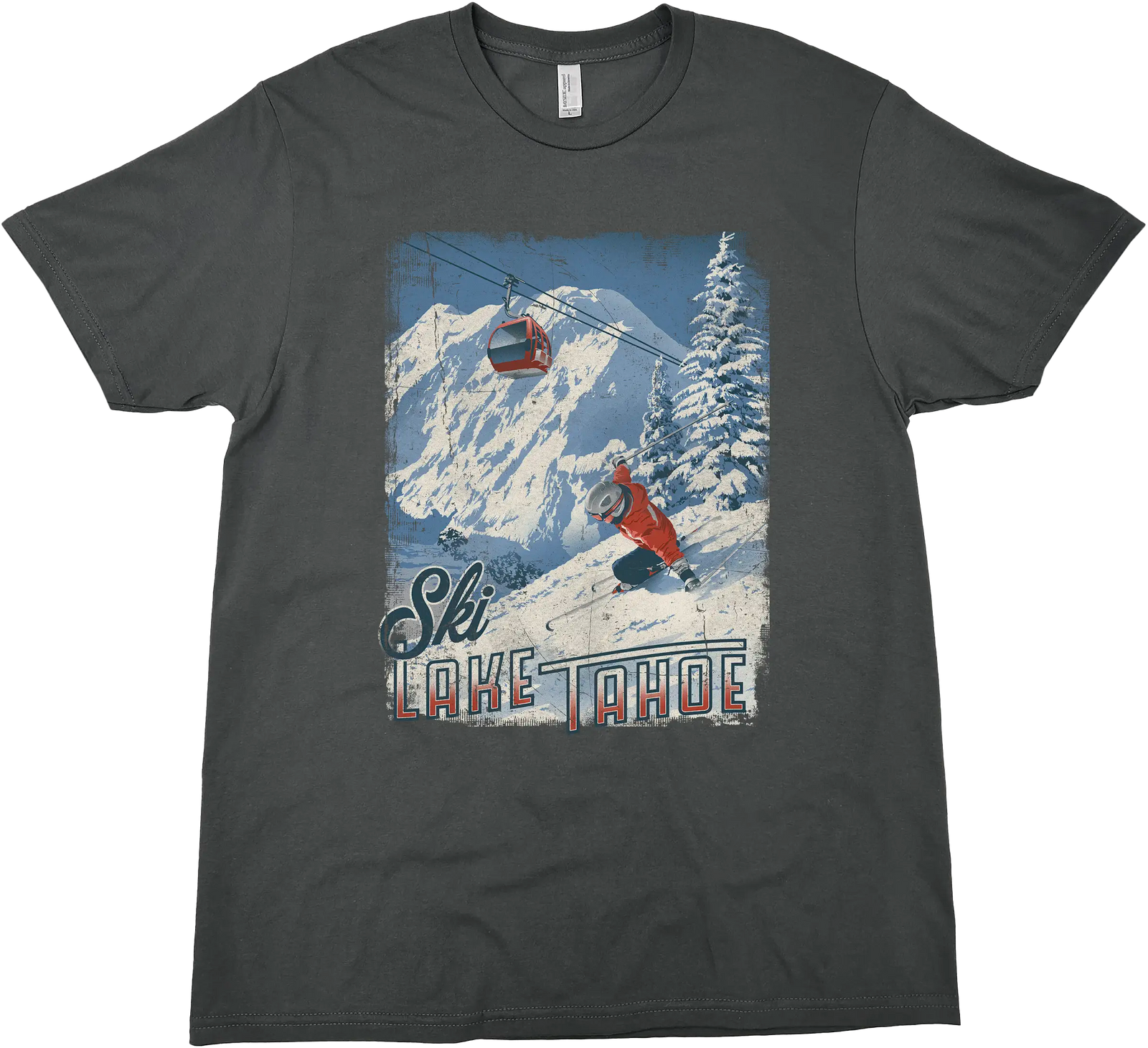 LAKE TAHOE SKI SOLID TEE