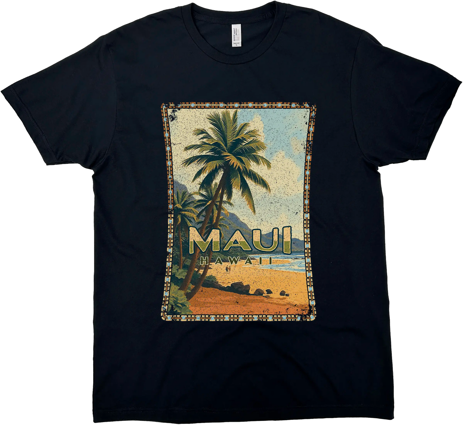 MAUI HAWAII VINTAGE ORANGE SOLID TEE