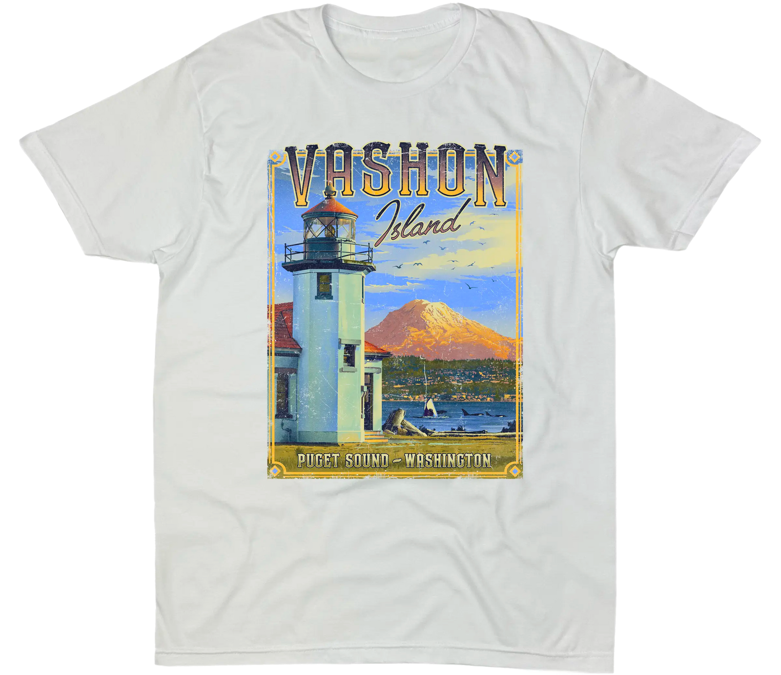 VASHON ISLAND WASHINGTON SOLID TEE