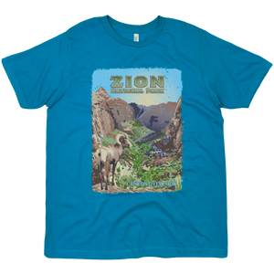 ZION NATIONAL PARK CANYON OVERLOOK SOLID TEE