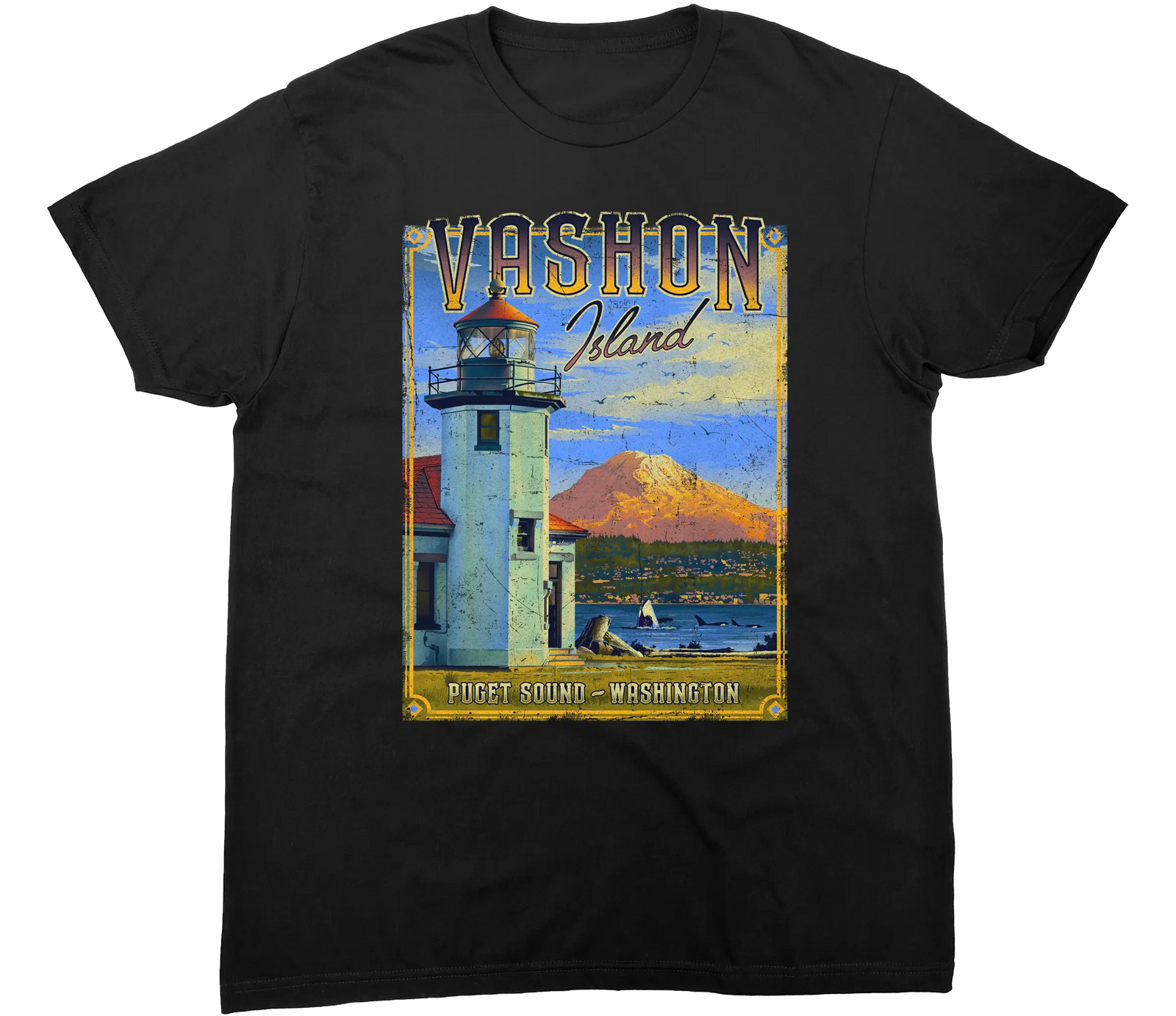 VASHON ISLAND WASHINGTON SOLID TEE