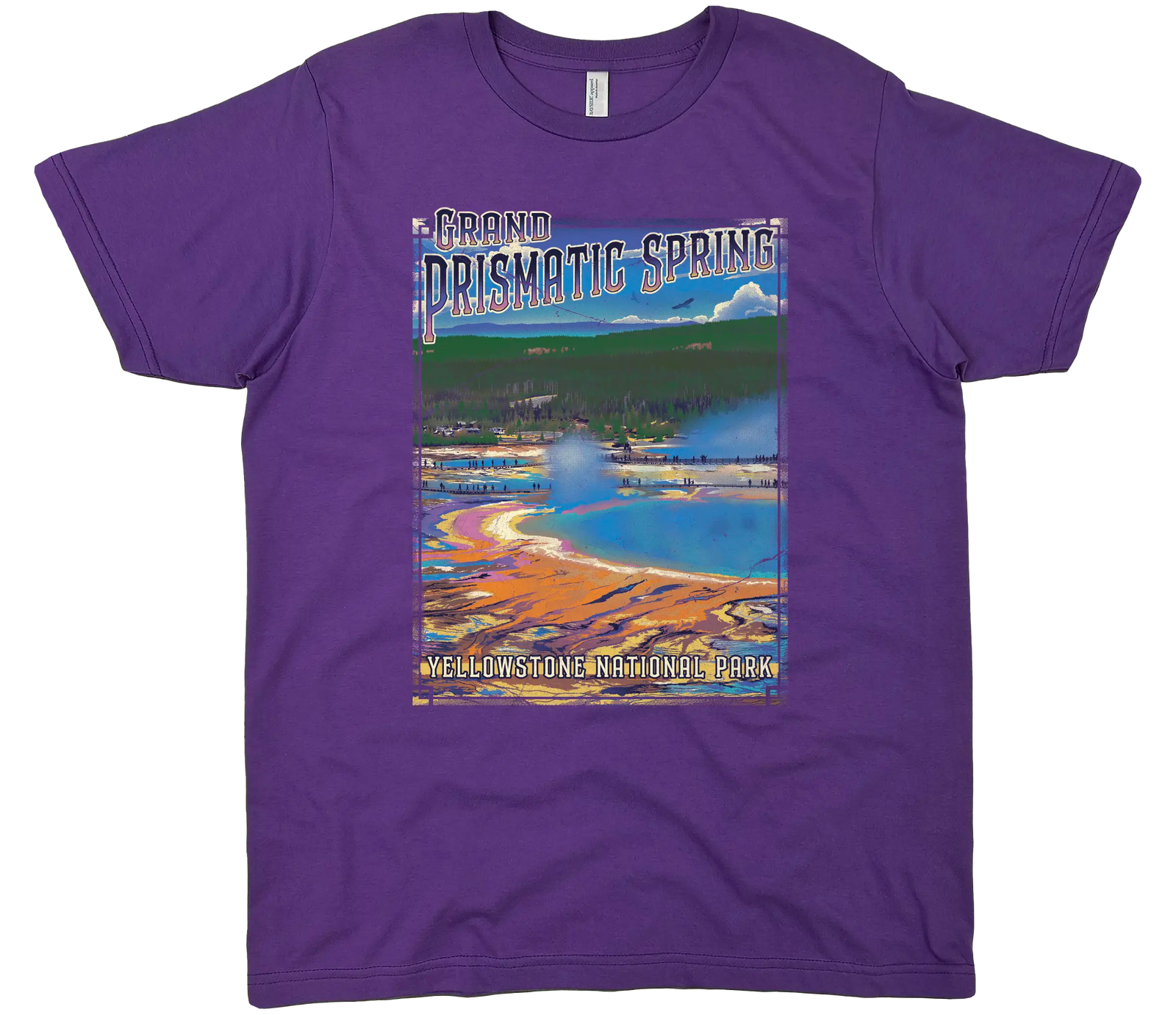 GRAND PRISMATIC SPRING YELLOWSTONE NATIONAL PARK SOLID TEE