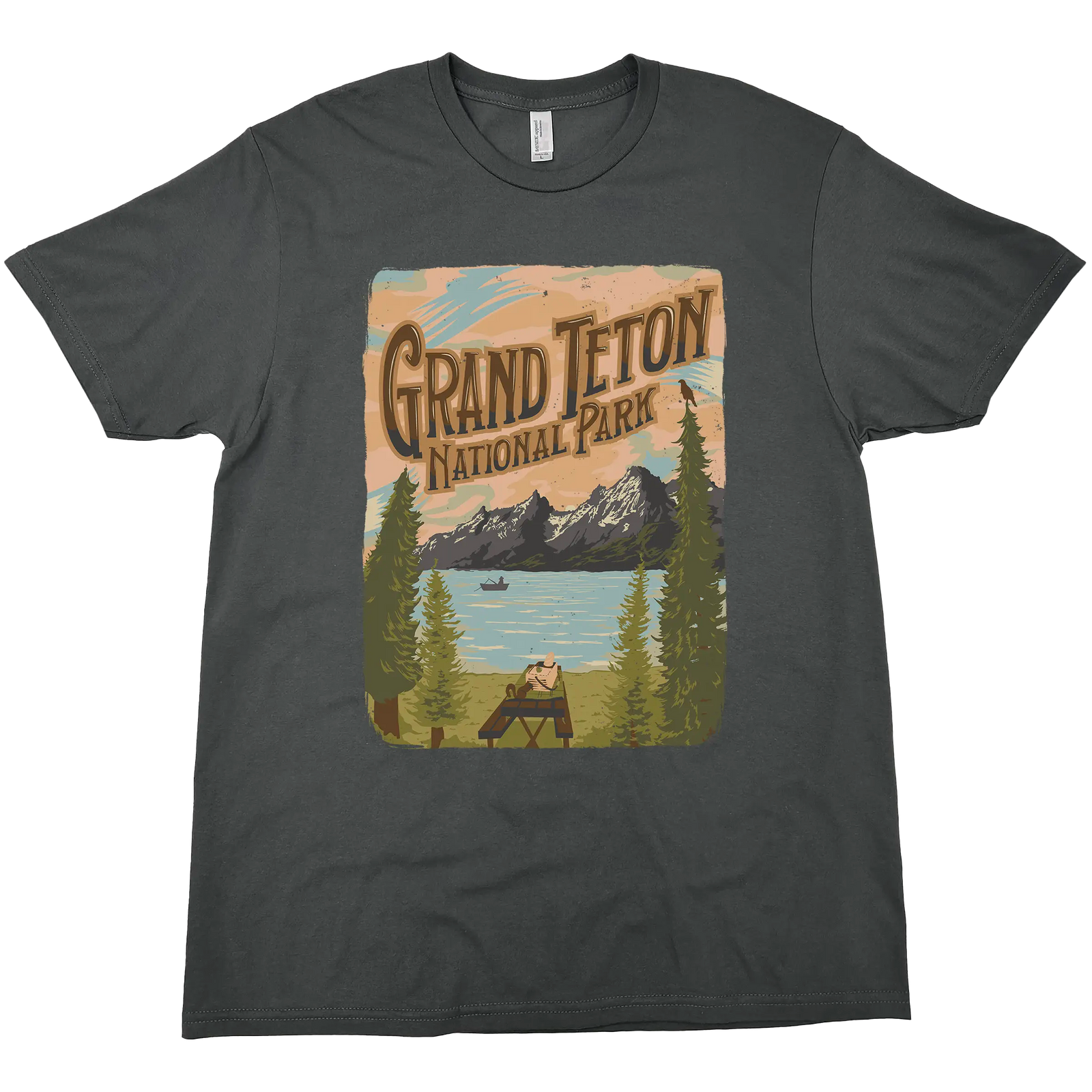 GRAND TETON LIZARD CREEK CAMPGROUND SOLID TEE