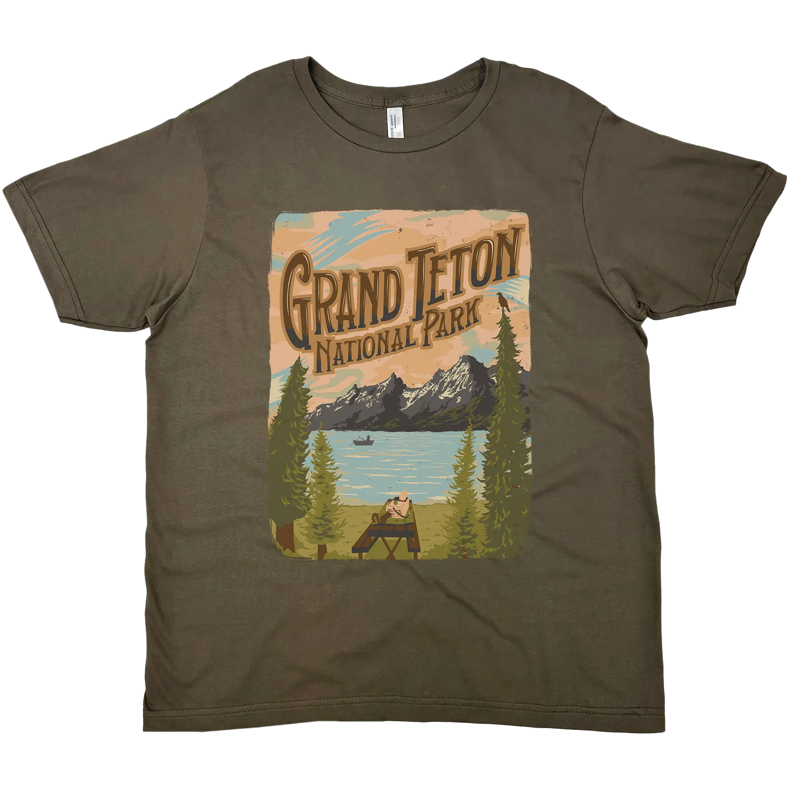 GRAND TETON LIZARD CREEK CAMPGROUND SOLID TEE