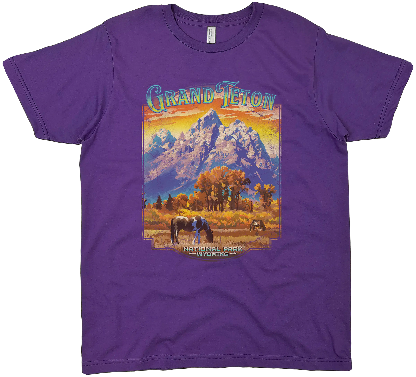 GRAND TETON NATIONAL PARK FALL HORSE SOLID TEE