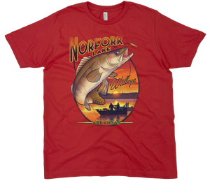 LAKE NORFORK WALLEYE SOLID TEE