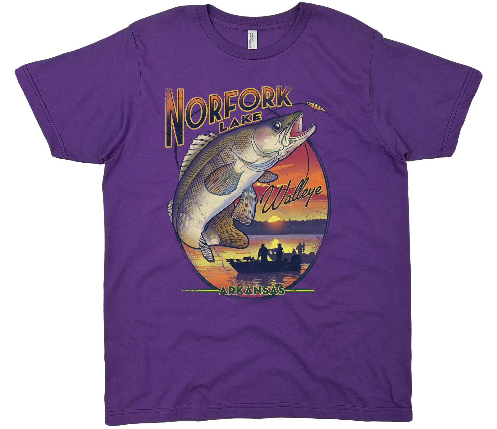 LAKE NORFORK WALLEYE SOLID TEE