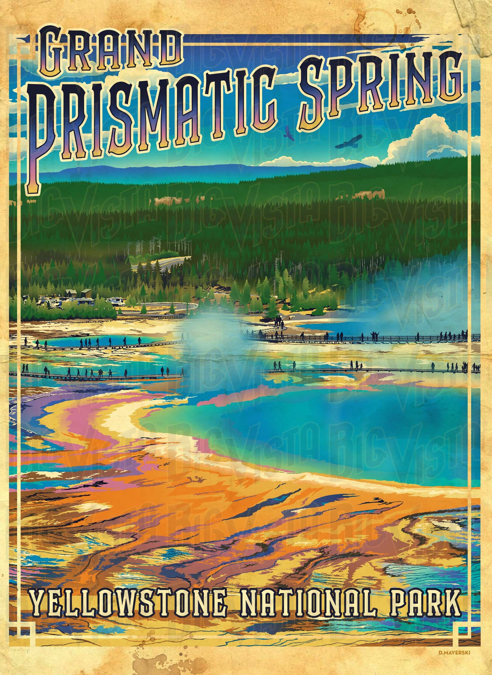 Grand Prismatic Yellowstone National Park poster