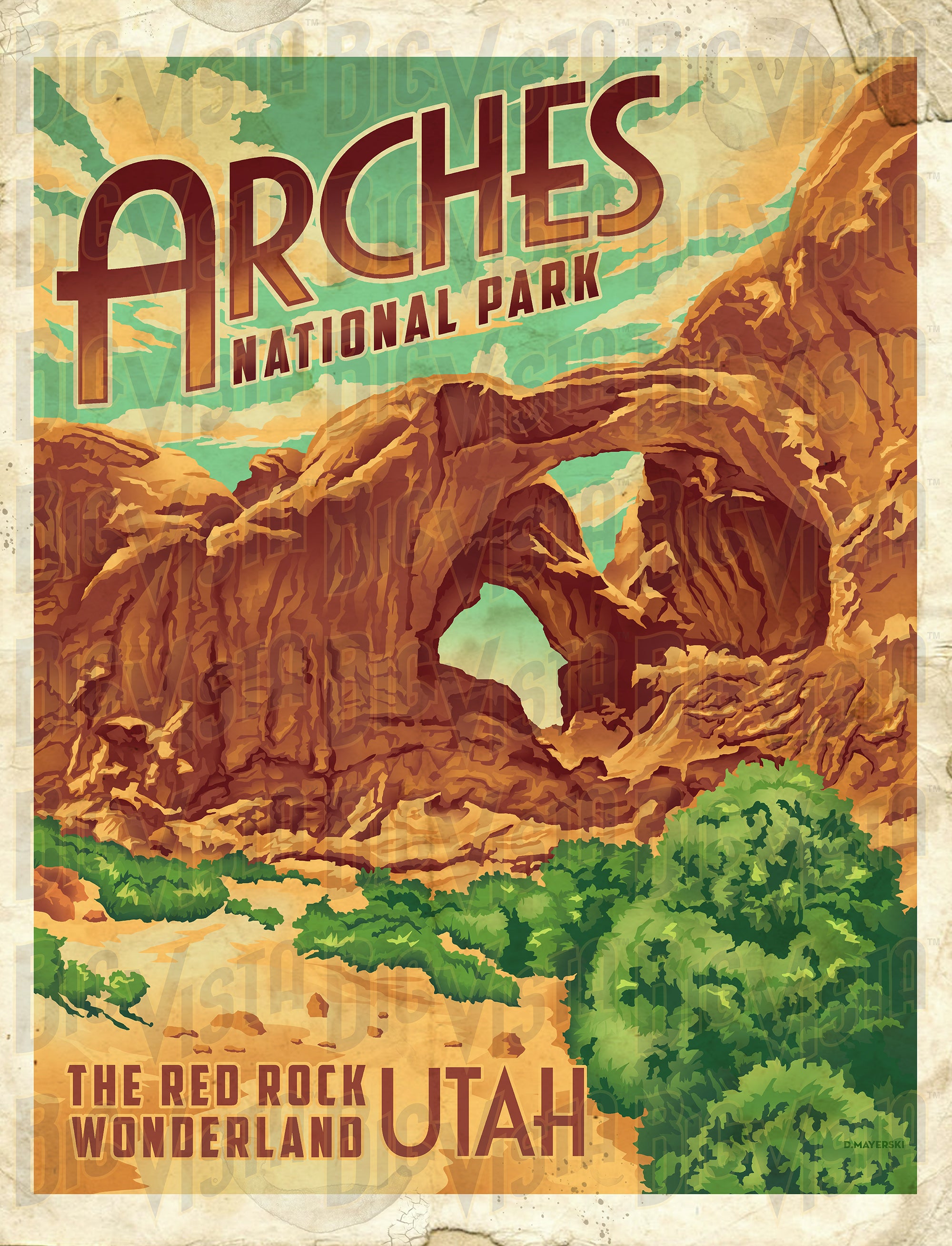 Arches Red Rock Wonderland Poster